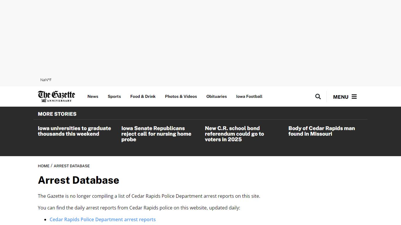 Arrests Database | The Gazette